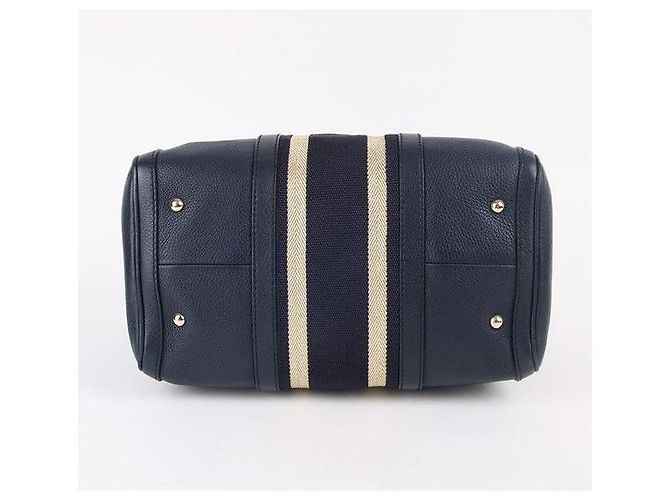 Gucci Borsa Boston in pelle blu navy - vista 3