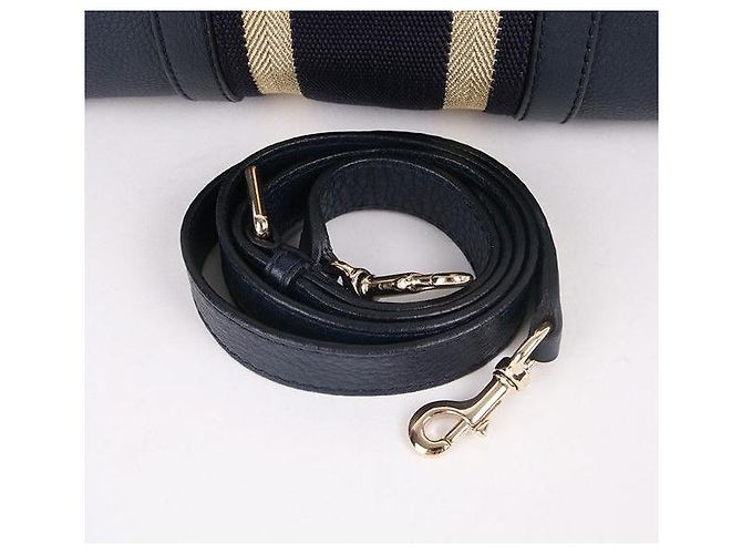Gucci Borsa Boston in pelle blu navy - vista 6