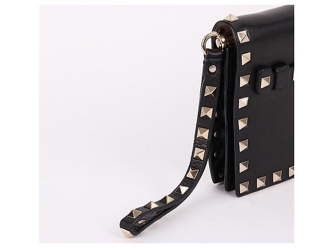 Valentino Borsa clutch nera Rockstud piccola Nero - vista 3