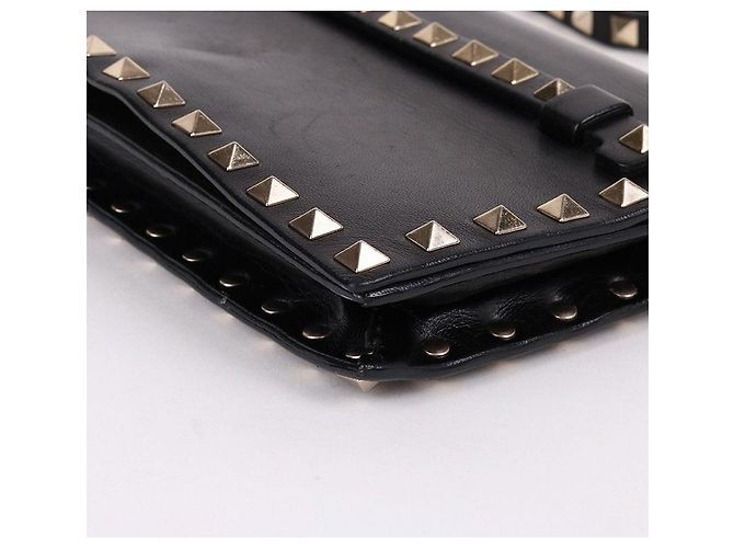 Valentino Borsa clutch nera Rockstud piccola Nero - vista 7