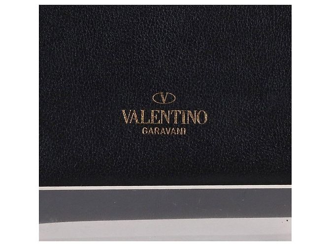 Valentino Rockstud Black Zip Wallet Nero - vista 7