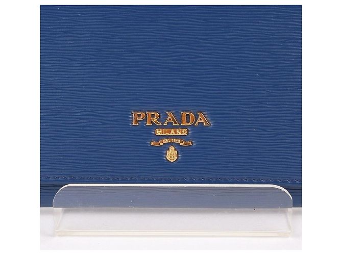 Prada Vitello Move blauer Damen-Langgeldbeutel - Ansicht 2