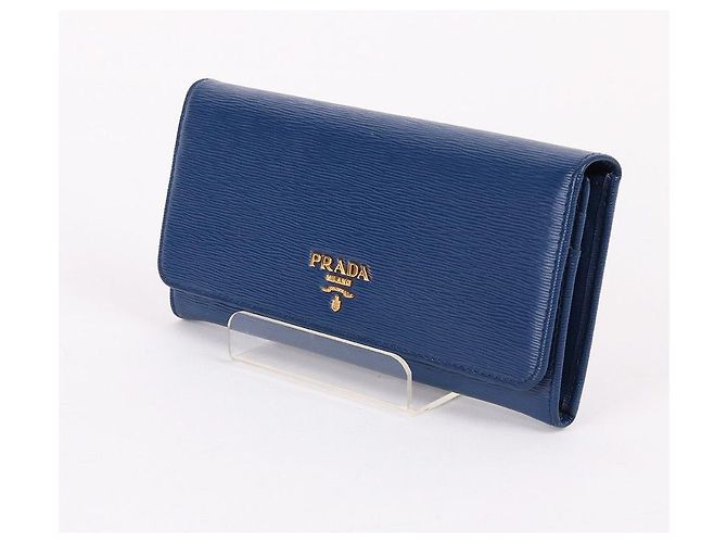 Prada Vitello Move blauer Damen-Langgeldbeutel - Ansicht 4