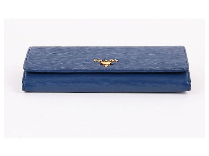Prada Vitello Move blauer Damen-Langgeldbeutel - Ansicht 5