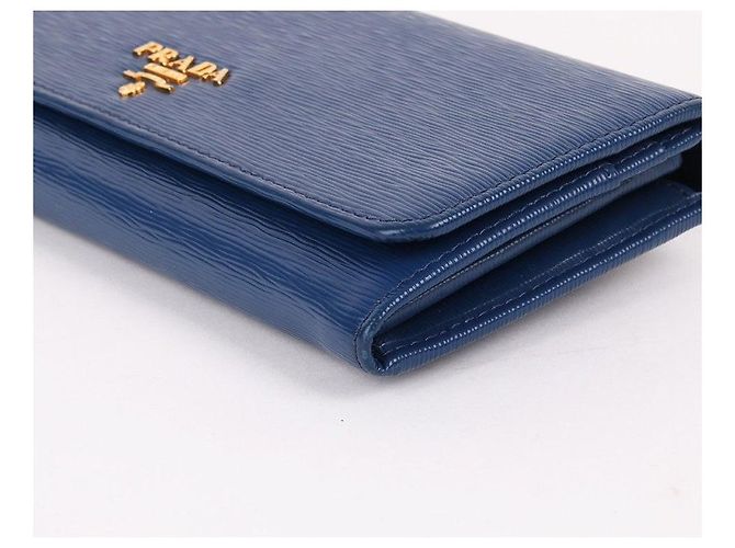 Prada Vitello Move blauer Damen-Langgeldbeutel - Ansicht 6