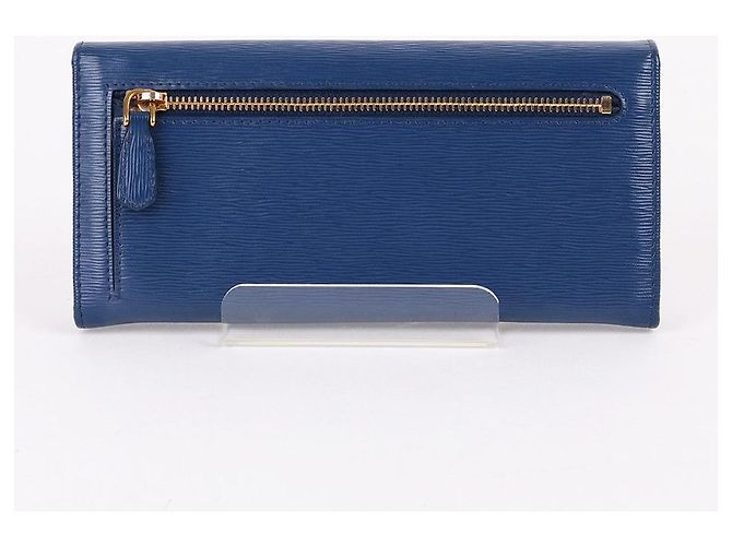 Prada Vitello Move blauer Damen-Langgeldbeutel - Ansicht 7