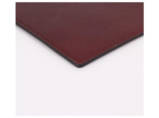 Gucci Burgundy Leather Jumi Medium Clutch Bag Rosso - vista 8