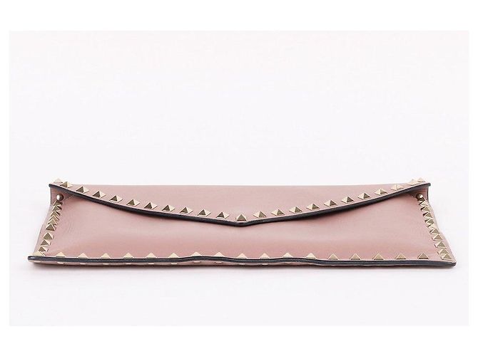 Valentino Borsa Clutch Donna Rockstud Beige Scuro Marrone - vista 5