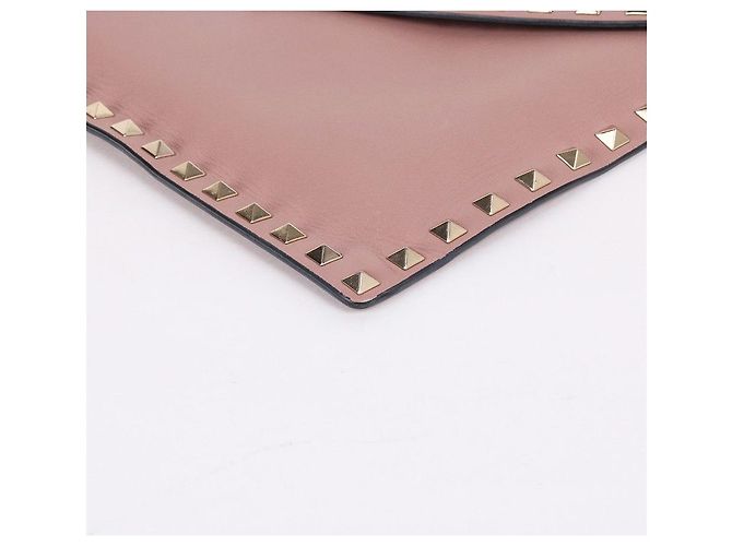 Valentino Borsa Clutch Donna Rockstud Beige Scuro Marrone - vista 7