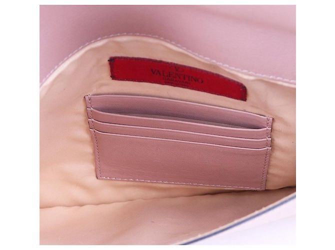 Valentino Borsa Clutch Donna Rockstud Beige Scuro Marrone - vista 8