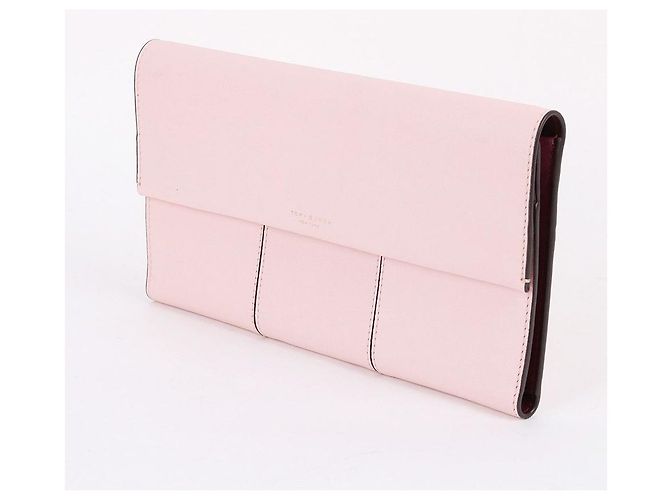 Tory Burch Rosa Leder Clutch Bag mit drei Fächern Pink - Ansicht 3
