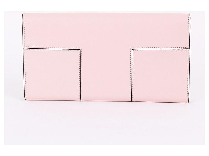 Tory Burch Rosa Leder Clutch Bag mit drei Fächern Pink - Ansicht 8