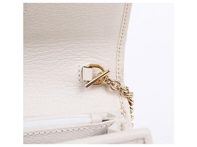 Gucci GG Ophidia Langer Geldbeutel Weiß mit Kette - Ansicht 5