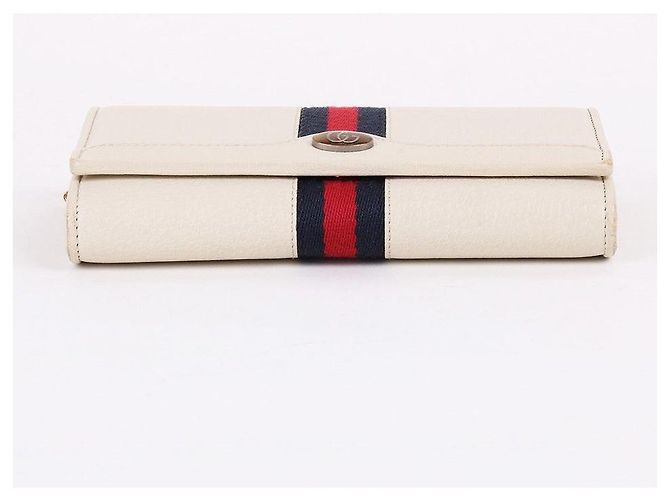 Gucci GG Ophidia Langer Geldbeutel Weiß mit Kette - Ansicht 8