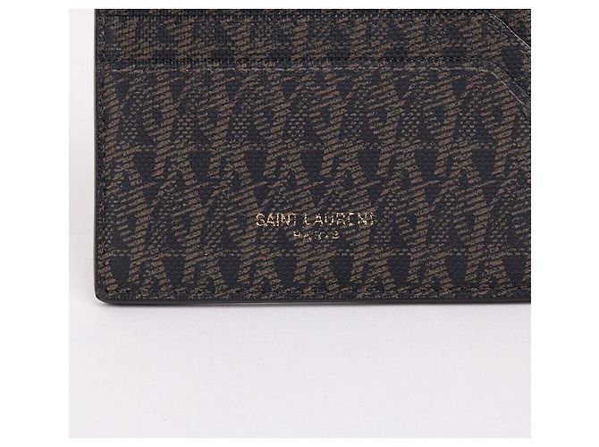 Saint Laurent YSL Muster große Geldbörse Braun - Ansicht 2