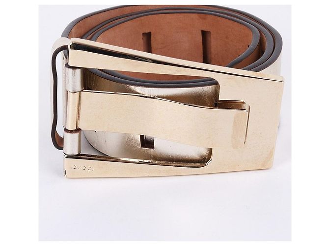 Gucci Cintura larga in metallo dorato per donne D'oro - vista 2