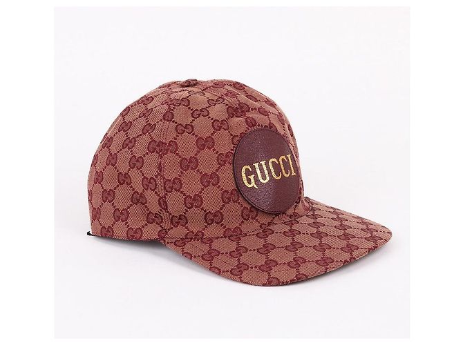 Gucci Baseballkappe mit GG-Logo aus Canvas Rot - Ansicht 3