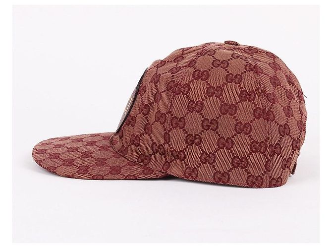 Gucci Baseballkappe mit GG-Logo aus Canvas Rot - Ansicht 4