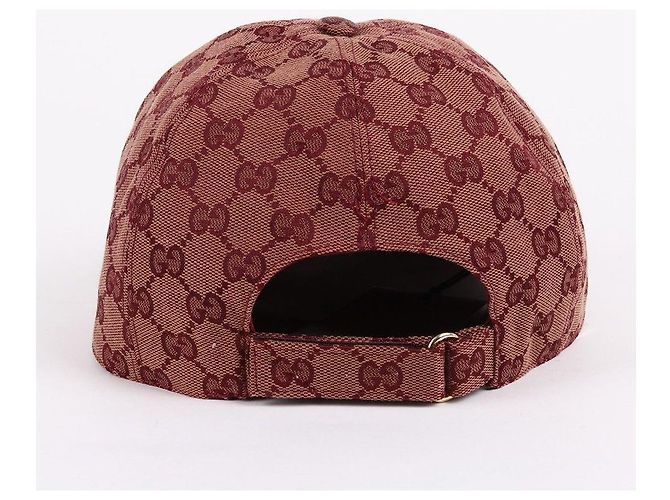 Gucci Baseballkappe mit GG-Logo aus Canvas Rot - Ansicht 5