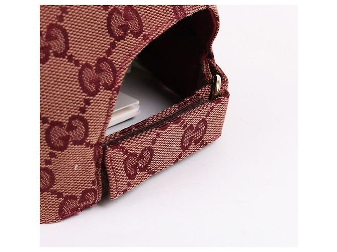 Gucci Baseballkappe mit GG-Logo aus Canvas Rot - Ansicht 6