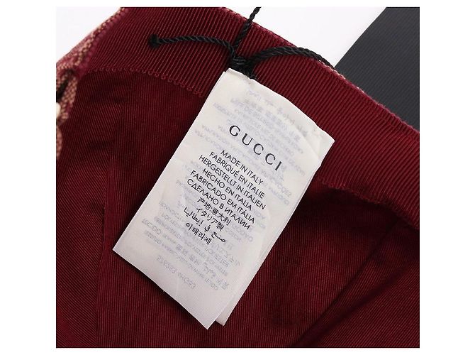 Gucci Baseballkappe mit GG-Logo aus Canvas Rot - Ansicht 8