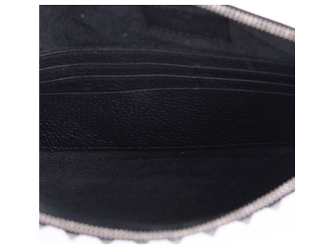 Valentino Borsa clutch media in pelle nera Nero - vista 5