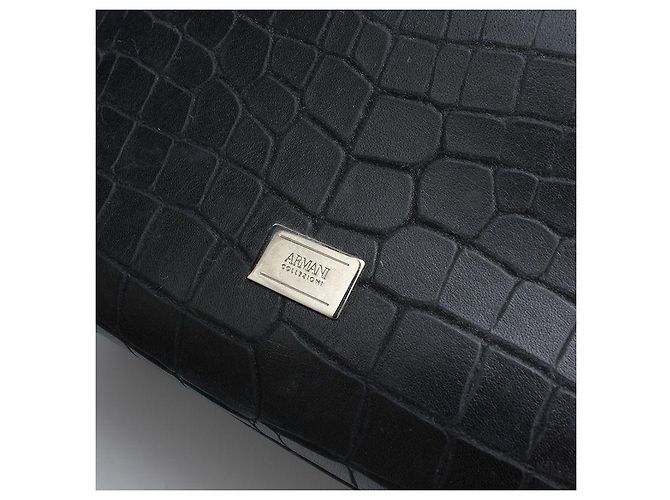 Borsa Tote in Texture Nera Armani Wani Nero - vista 6