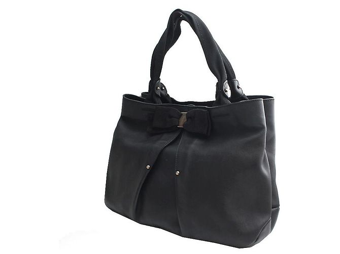 Salvatore Ferragamo Schwarze Vara Leder Tragetasche - Ansicht 2