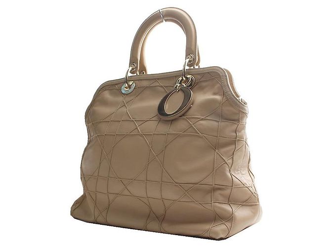 Dior Beige Lammleder Tote Bag Cannage Braun - Ansicht 2