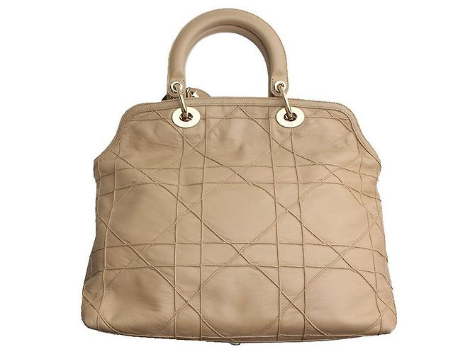 Dior Beige Lammleder Tote Bag Cannage Braun - Ansicht 3