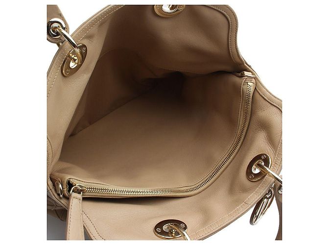 Dior Beige Lammleder Tote Bag Cannage Braun - Ansicht 5
