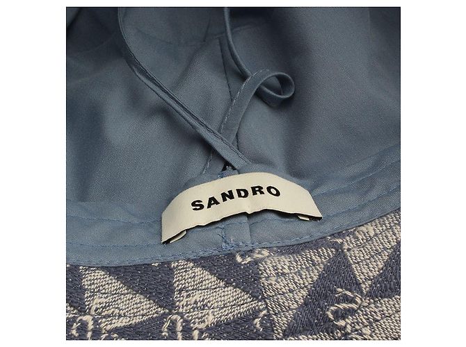Sandro Cappello bucket in jacquard con logo Blu - vista 4