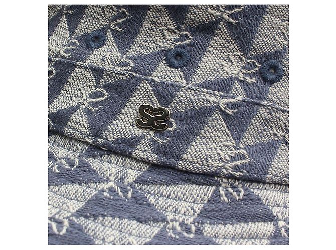 Sandro Cappello bucket in jacquard con logo Blu - vista 5