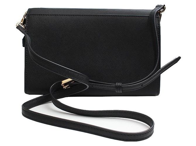 Borsa a tracolla Saffiano nera Tory Burch Nero - vista 3