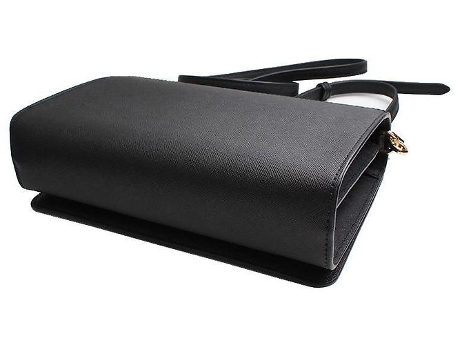 Borsa a tracolla Saffiano nera Tory Burch Nero - vista 4