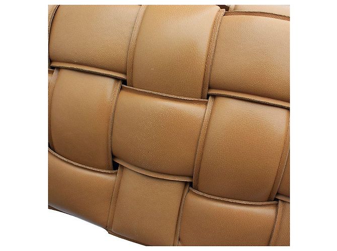 Cassette Bolsa Cassete em pele de cordeiro camelo Bottega Veneta Marrom - vista 6