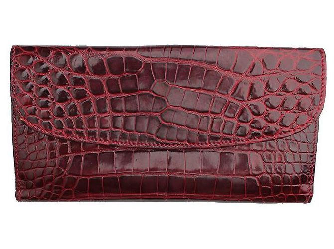 Gucci Cartera larga Wani Gold en forma de herradura burdeos Roja - vista 2