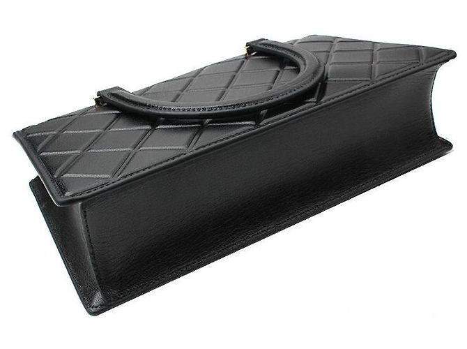 Borsa tote e crossbody in pelle nera trapuntata e stampata Tory Burch Nero - vista 4