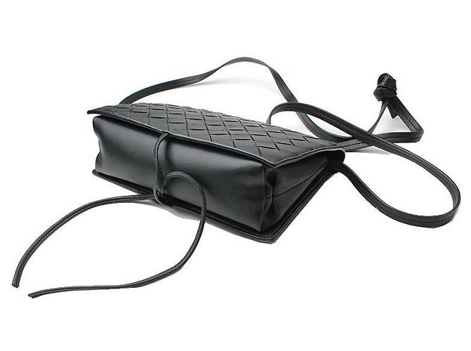 Borsa a tracolla intrecciata nera Bottega Veneta Nero - vista 4