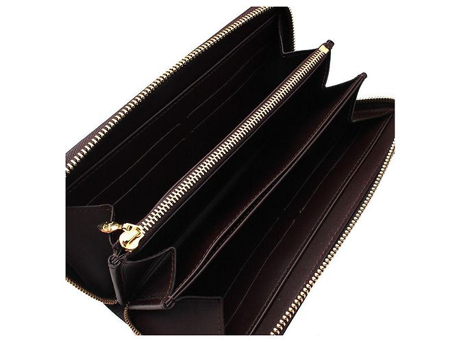 Louis Vuitton Cartera Larga Zippy Monogram Vernis Amarante Dorada Púrpura - vista 4