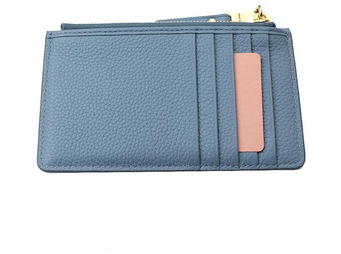 Miu Miu Tarjetero dorado claro Azul - vista 2