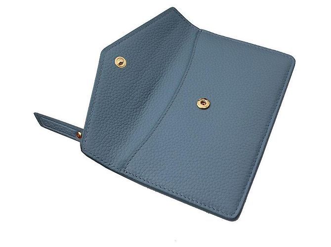 Miu Miu Tarjetero dorado claro Azul - vista 4