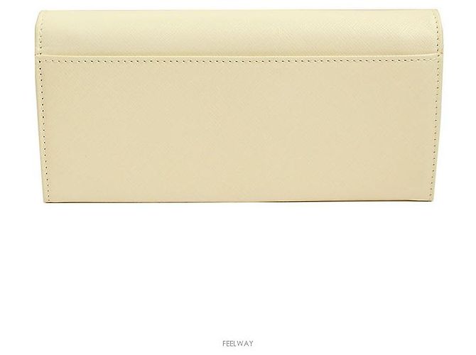 Salvatore Ferragamo Cartera larga de oro marfil Dorado - vista 2
