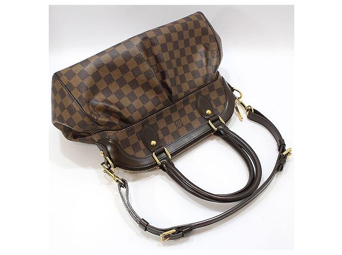 Louis Vuitton Borsa a Spalla Trovée PM in Damier Ébène Marrone - vista 3