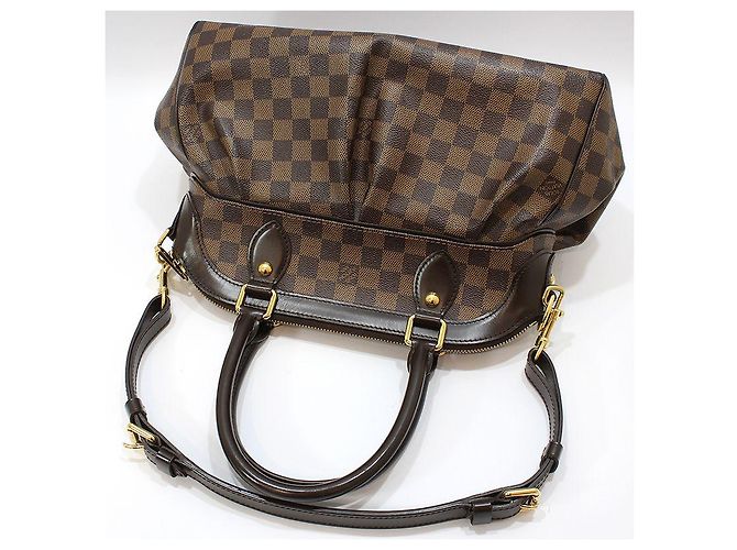 Louis Vuitton Borsa a Spalla Trovée PM in Damier Ébène Marrone - vista 4