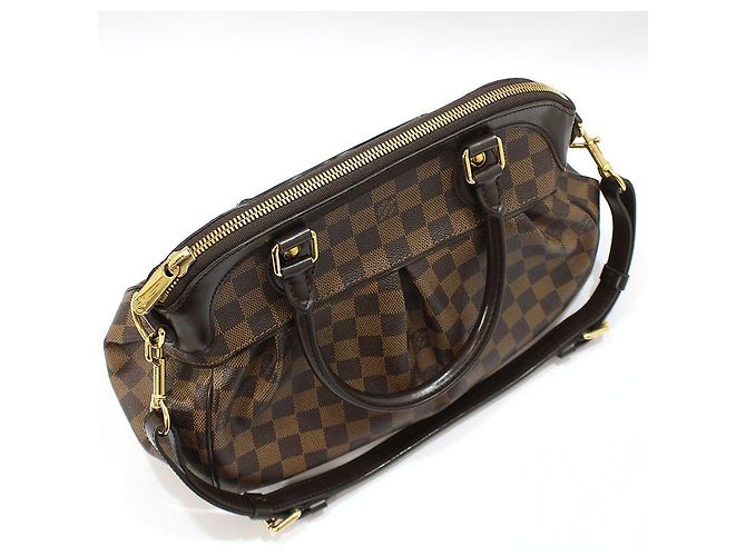 Louis Vuitton Borsa a Spalla Trovée PM in Damier Ébène Marrone - vista 6