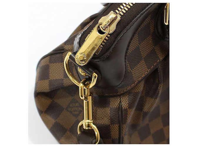 Louis Vuitton Borsa a Spalla Trovée PM in Damier Ébène Marrone - vista 9