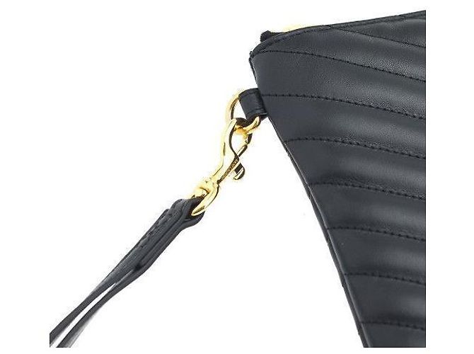 Saint Laurent Clutch New Medium Matelassé Monogram Nero - vista 4