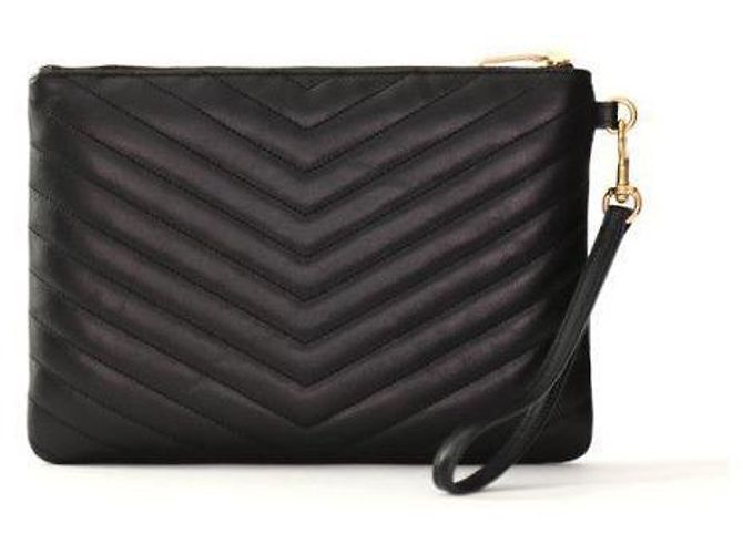 Saint Laurent Borsa Clutch con Tracolla Monogram Nera Piccola Nero - vista 3