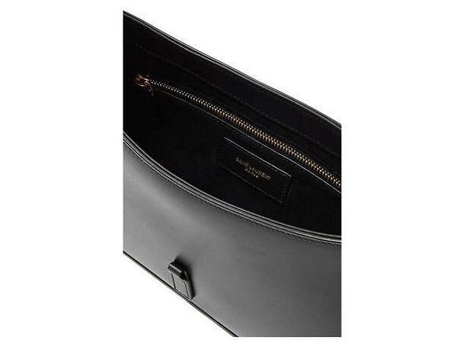 Saint Laurent Borsa hobo piccola con monogramma nera: Nero - vista 7